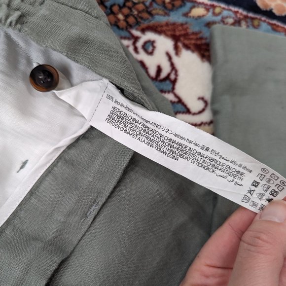 Linen Elastic Drawstring Waist Chino Pants (Purchased in the Netherlands🇳🇱) - Picture 6 of 9